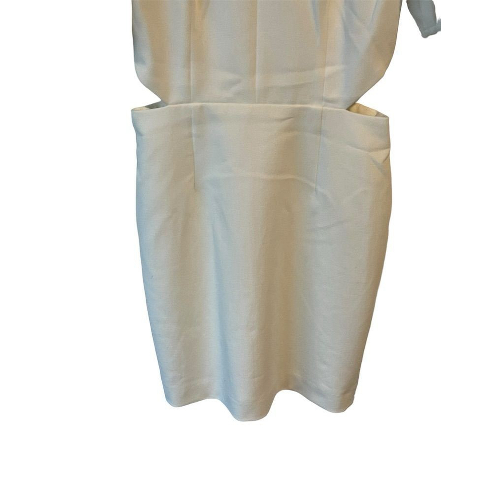 French Connection White Sweetheart Neck Puff Sleeve Dress 0 - Picture 4 of 13